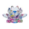 Lunari Lotus Flower Crystal Glass Figurine, Feng Shui Decor, Good Luck Suncatcher, Aurora Lotus Rainbow (Rainbow)