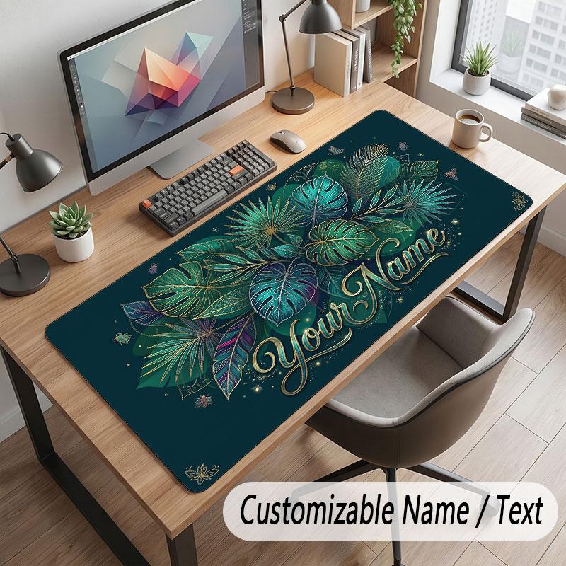 Decorative Artwork Theme Customized Mouse Pad Personalized Print Name Text Desk Mat For Home Office Table Decor