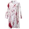 Cosplay Halloween Masquerade Party Uniform, Couple Horror Male Doctor COS Uniform Horror Bloody Female Nurse Uniform Zombie