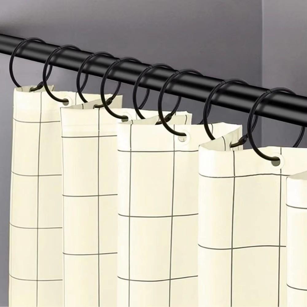 12PCS Rust Proof Bathroom Curtain Rings Circular Curtain Hang Holder  Shower Curtains