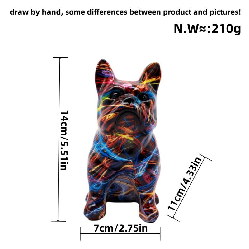 Large French Bulldog Resin Figurine Home Decor Living Room Entryway Desk Ornament Creative Sculpture