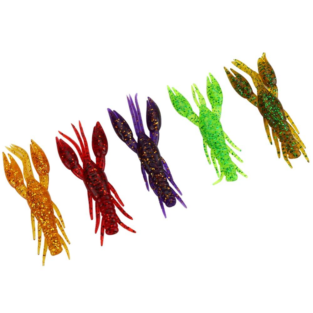 30PCS PVC Crawfish Fishing Baits Soft Fishing Lures Durable Crawfish Fishing Lures Bass Fishing