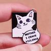 "Mother I Crave Violence" Cute Cat Brooch Fun Backpack Decoration Collar Clip Badge