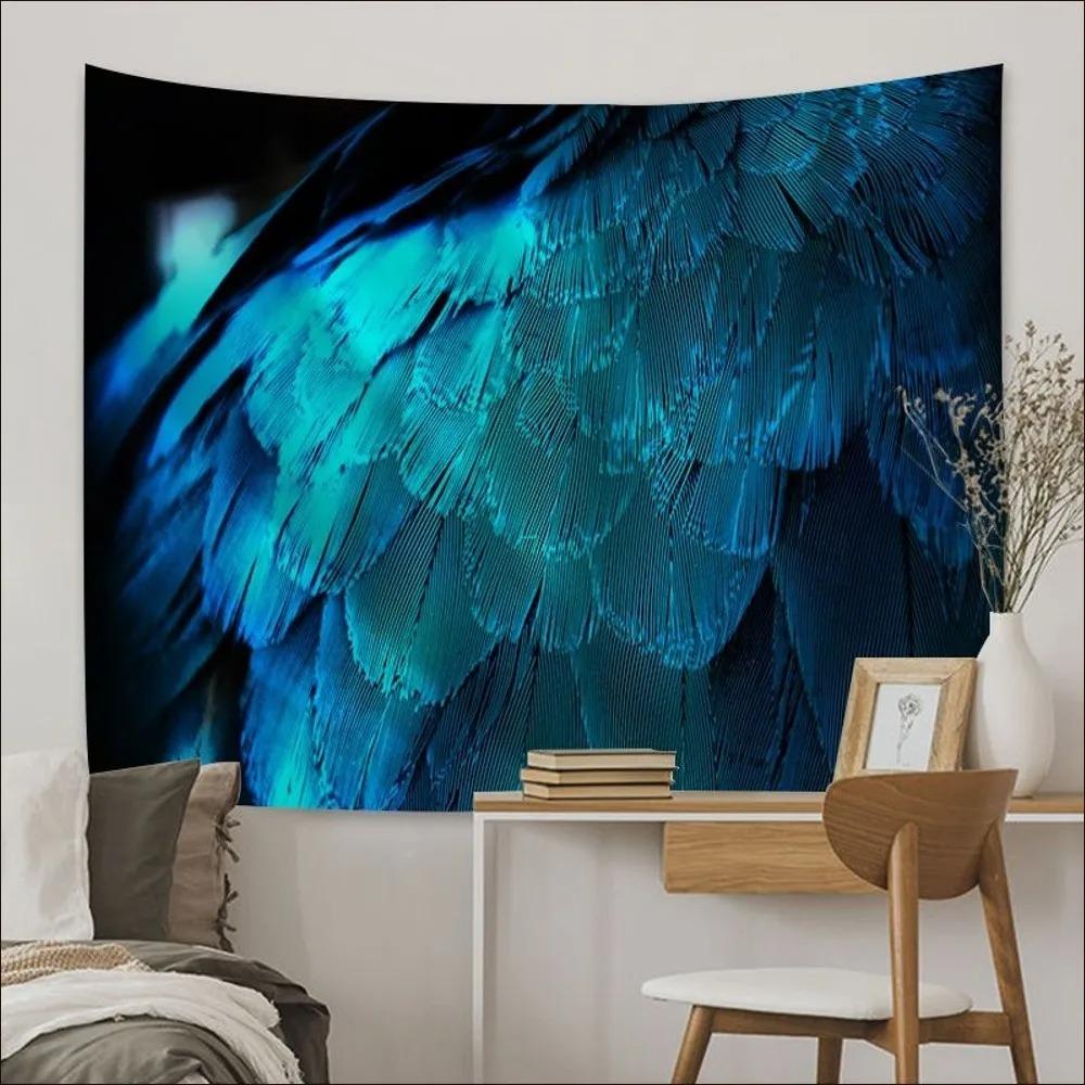 Colorful Feather Creative Background Cloth Home Wall Decoration Tapestry Office Living Room Tapestry