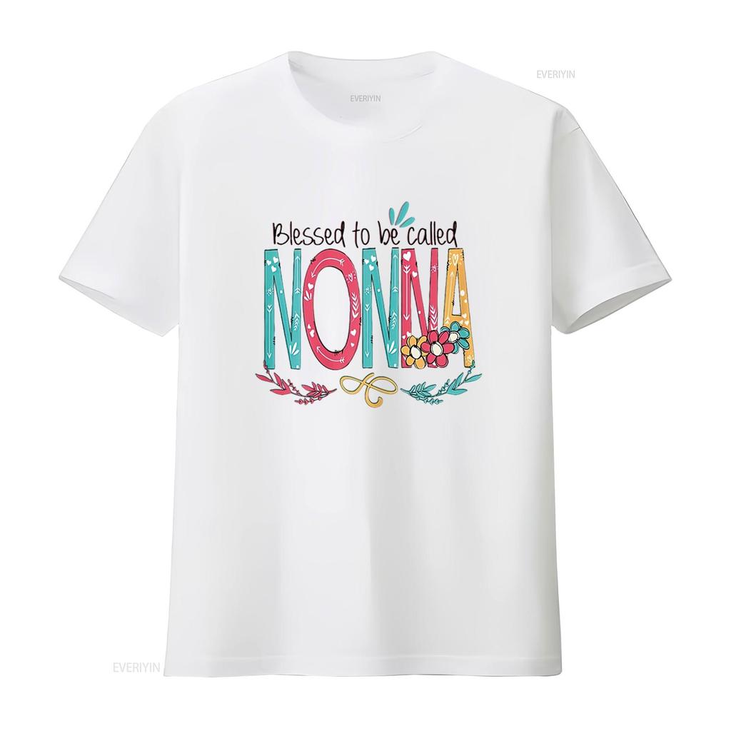 Unisexs Blessed To Be Called Nonna Colorful S Grandma T Shirt Vintage Washed Versatile Slightly Casual Designer Clothes