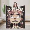 Музыкальная группа Gorillaz Пледы Punk Rock Теплые с принтом Плюшевые пледы для домашнего декора Путешествий Фланелевые покрывала Покрывала для кровати
