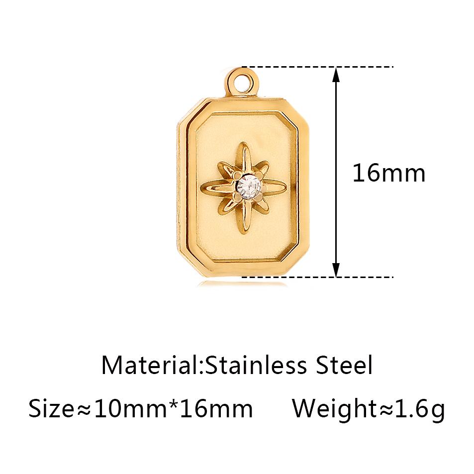 3pcs Stainless Steel Gold Color Plated Rhinestone Evil Blue Eye Charms Necklace Bracelet Earring DIY Jewelry Making Accessories