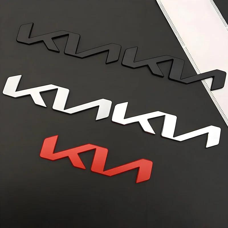 AHO1 2Pcs Car Front Head Hood Bonnet Emblem Rear Trunk Logo Stickers KIA K9 Sportage Niro K5 Carnival EV6 EV9 EV3 K8 Stinger