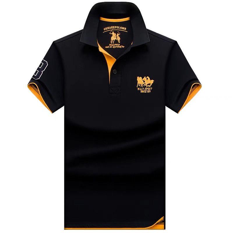 Премиальная мужская оригинальная рубашка-поло Paul - Короткий рукав, Летний отложной воротник, 100% хлопок, Доступны большие размеры