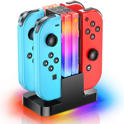 НОВЫЙ Wenocally Переключатель Switch OLED Подставка-зарядка RGB-подсветка 6 переключателей Переключение с функцией таймера Защита от перезарядки Кабель в комплекте будет контроллер