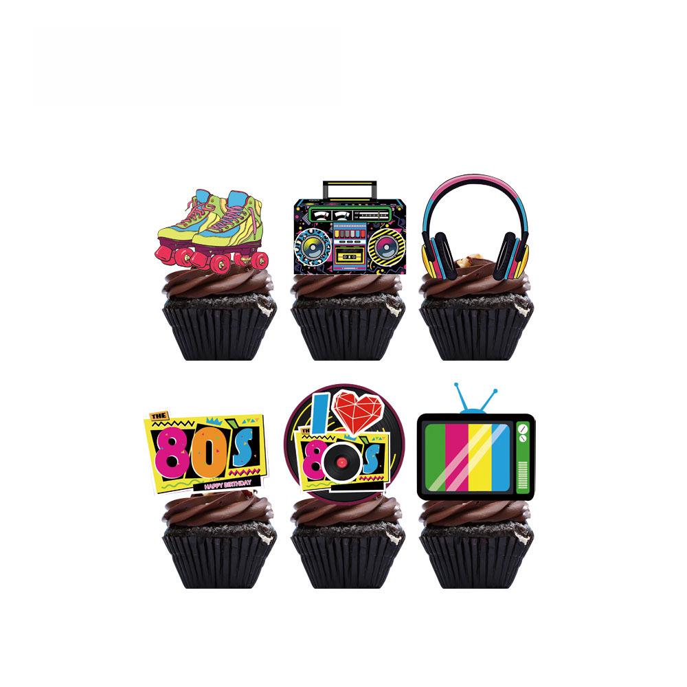 80s Theme Birthday Party Disposable Plates, Cups, Napkins & Banners