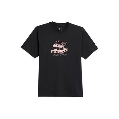 Originals Shmoofoil Pattern Printing Athleisure Casual Sports Short Sleeve Couple Style Black Men's HC2193