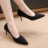 Модные женские туфли на среднем каблуке с острым носком, модные неглубокие замшевые туфли на осень 2025 года, дизайнерские элегантные классические туфли-лодочки, zapatos mujer