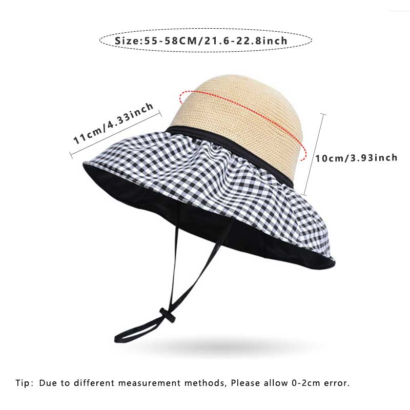 Летняя дышащая панама женская клетчатая хлопковая сетчатая шляпа от солнца с принтом легкая элегантная женская пляжная шляпа с большими полями на шнуровке и бантом