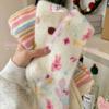 Cute Mink Velvet Snow Boot Socks Winter Thickened Middle Tube Socks  New Year's Gift