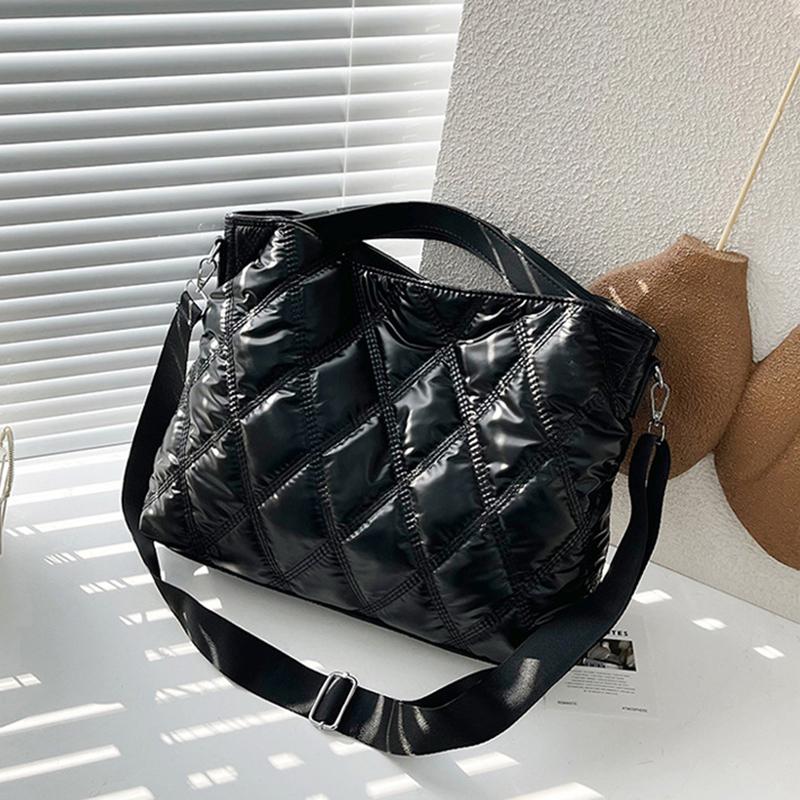 Simple Versatile Diamond Large Capacity Retro Handbag Women's Casual Soft Handle Crossbody Shoulder Bags