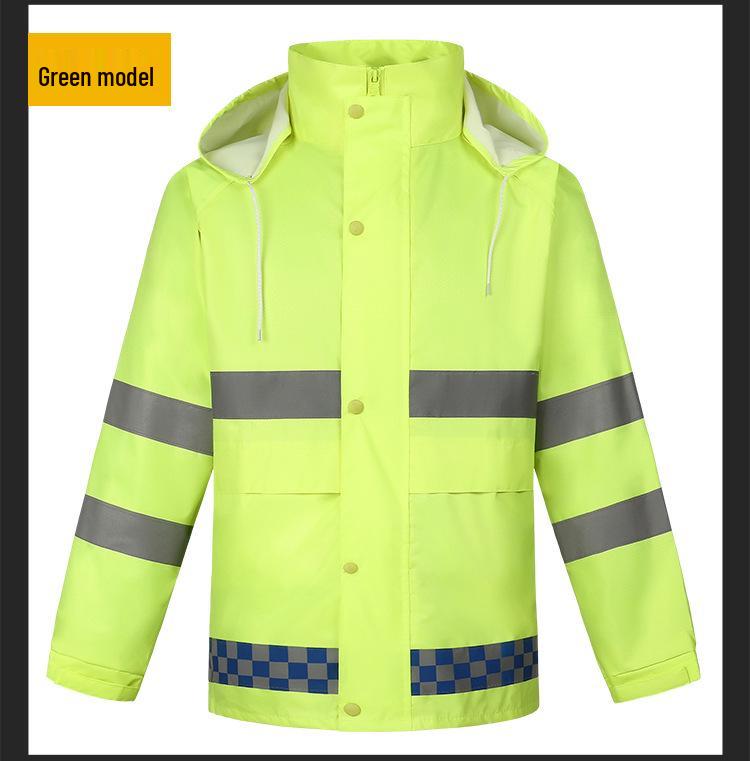 Reflective Split Raincoat & Pants Set for Adults - Unisex Cycling & Motorcycle Gear