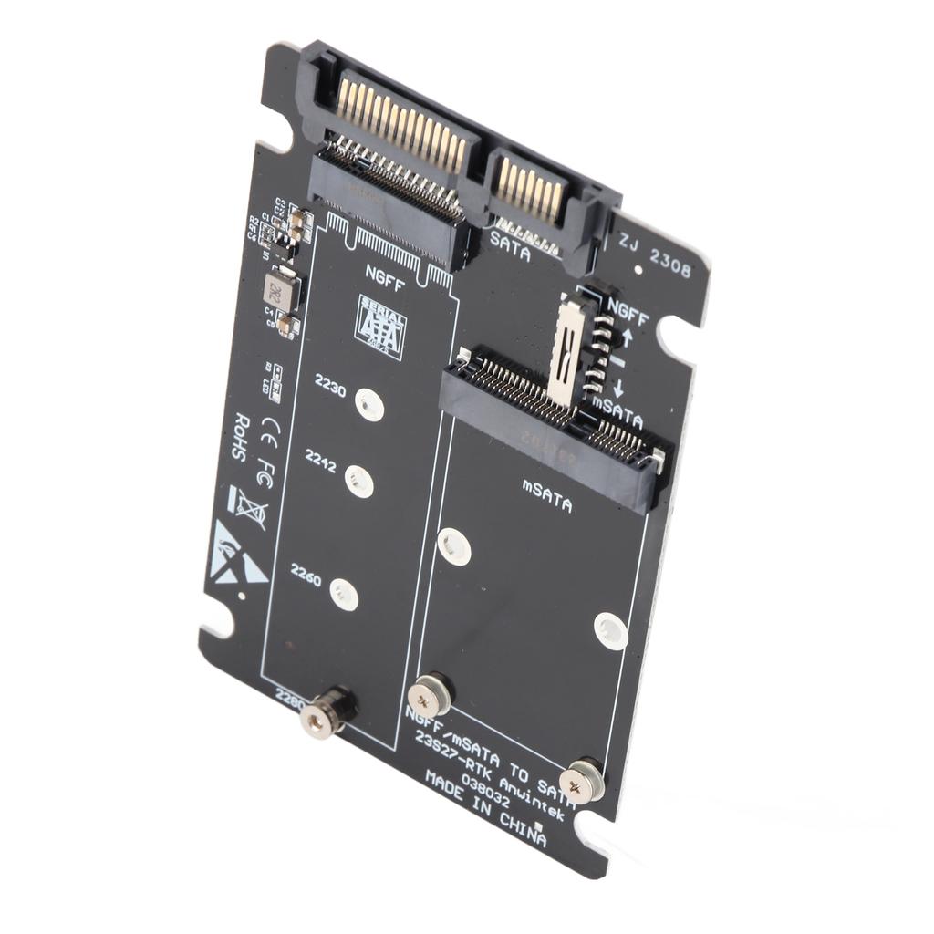 2 в 1 Mini M.2 NGFF & MSATA SSD to SATA 3.0 Hard Disk Adapter Converter Card