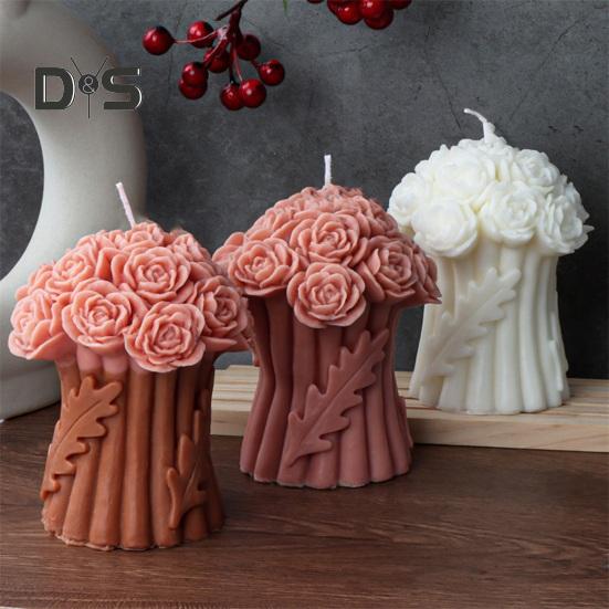 3D букет роз, силиконовая форма, сделай сам, форма цветка, антипригарное покрытие, сделай сам, домашняя ароматерапия, изготовление свечей, гипсовая форма, украшение дома, свадебный подарок
