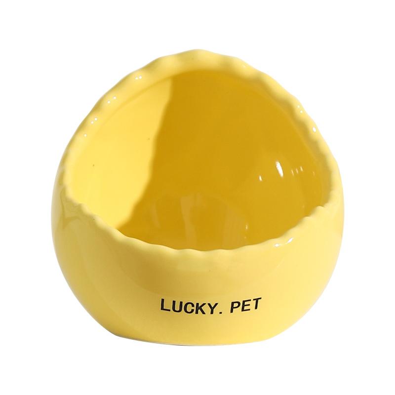 Ceramic Feeder for Birds Egg Shell Bowl Parrot Bowl Bird Feeder Pet Food Bowl Sun Protection Leak Proof and Drinking Water