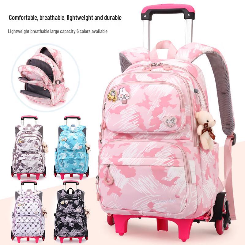 ZIRANYU Kids Rolling School Backpack