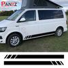 2 шт., боковые наклейки на дверь автомобиля для Volkswagen VW Transporter T4 T5 T6 Caravelle Multivan Camper Van, виниловые наклейки, аксессуары