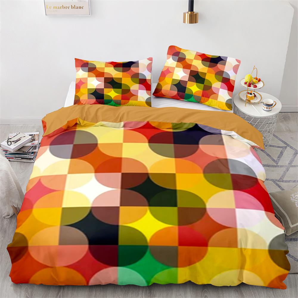 Geometry Graphics Duvet Cover Set King Queen Twin Size For Teens Adults Bedding Set Polyester Comforter Cover With Pillowcase