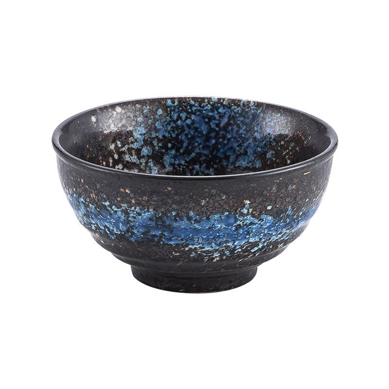 Japanese Tableware Rice Bowl Barbecue Table Round Bowl Household Eating Bowl Homestay Retro Rice Bowl One Person Food