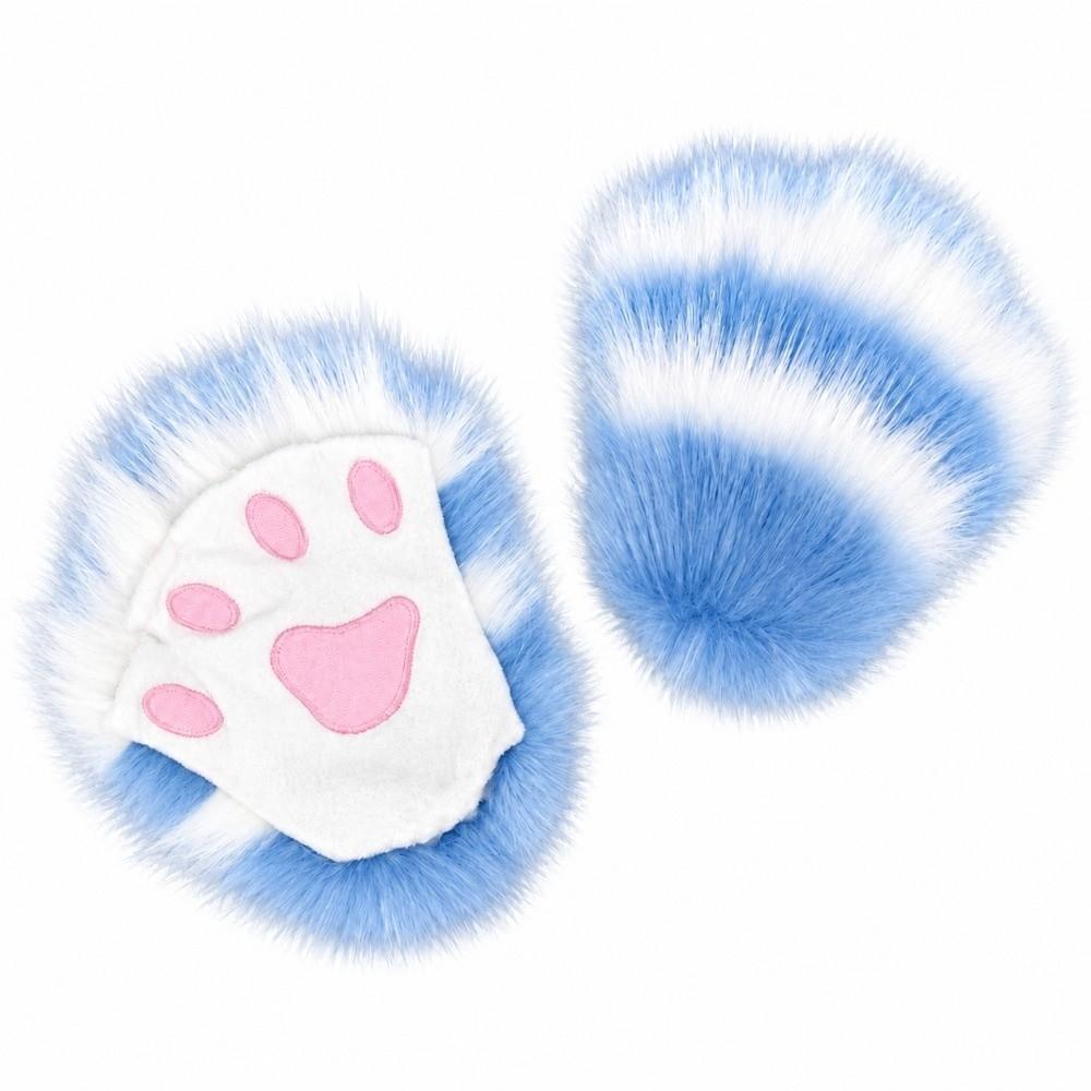 Fluffy Plush Gloves Cute Animal Paw Accessories Catgirl Cat Paw Gloves Cosplay