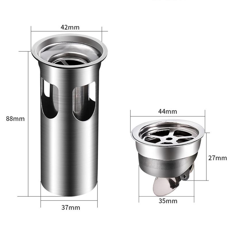 Крышка-заглушка для слива душа и раковины, уловитель волос, защита от засоров, нержавеющий фильтр для слива пола