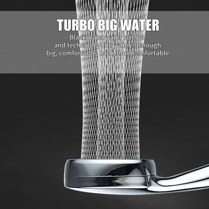 High Pressure Water Saving Rainfall Shower Head Bathroom Accessories ABS Chrome Holder Showerhead Bathroom Accessories ARI