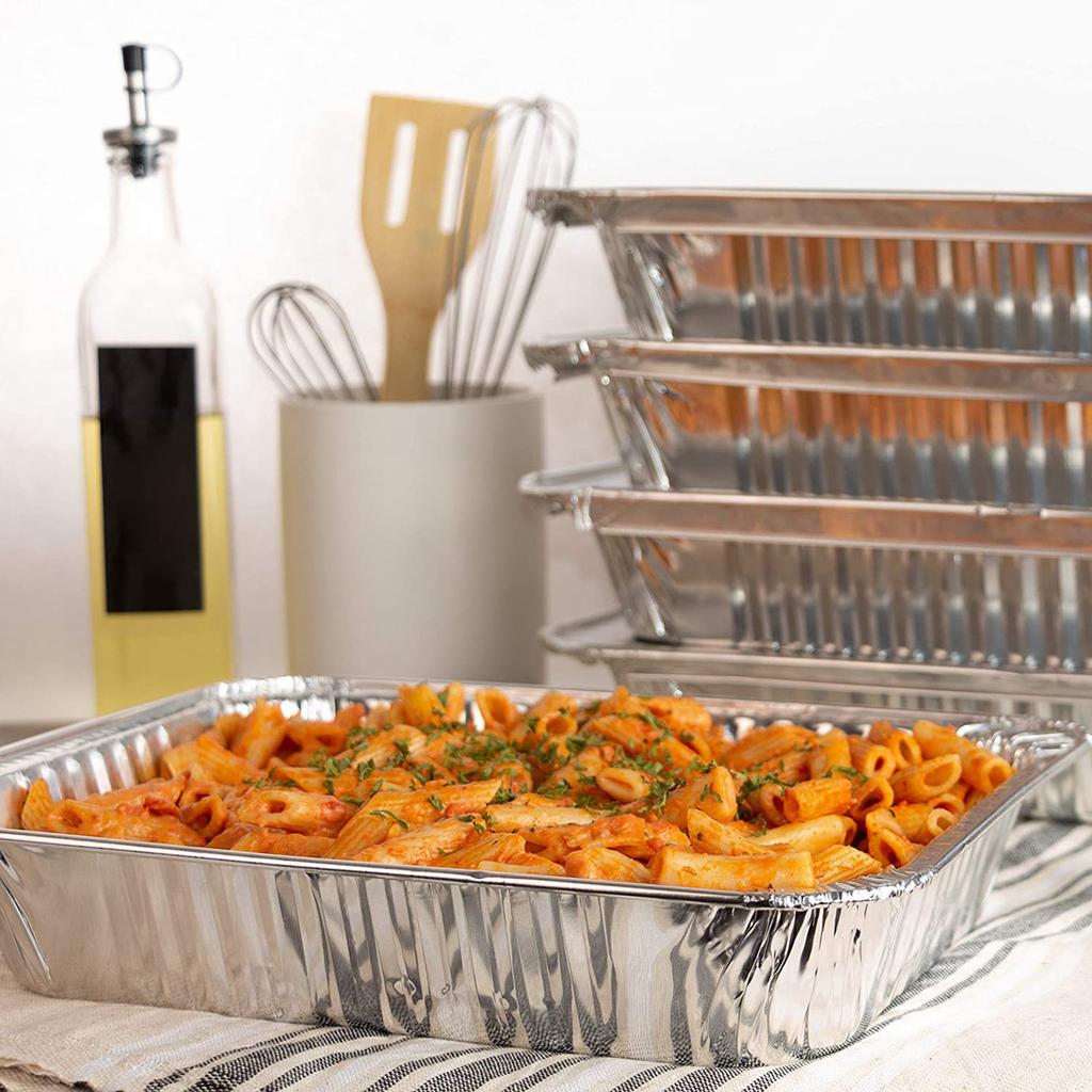 10 Pack Aluminum Foils Tray Disposables Thickened Food Container Convenient Takeaway Storage Box Practical Cookware