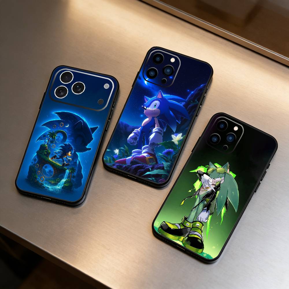 L-Shadow the Hedgehog Phone Case For iPhone 17 16 15 14 13 12 Max Plus Silicone Black Cover