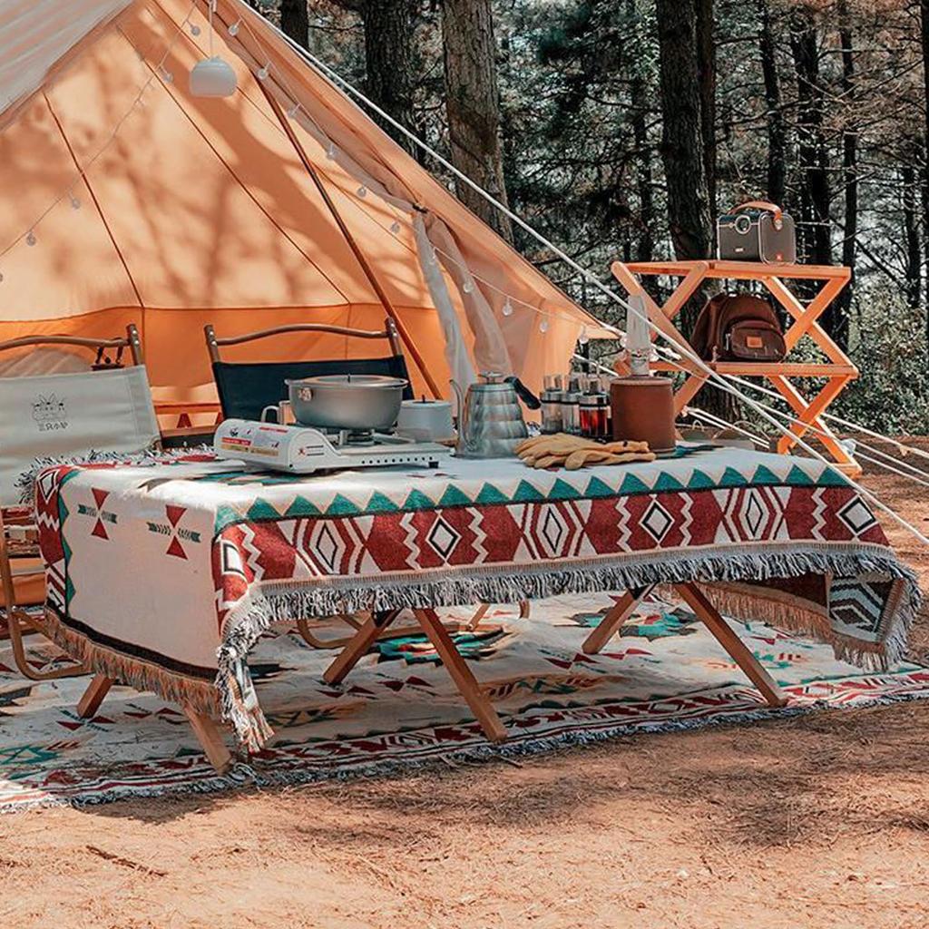 Native Ortega Mexican Camping Ethnic Outdoor 180cm x Rug, Pattern, Mat/Blanket (Red, 300cm)