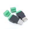 USB 2.0 Тип A Мужской Женский на 5 Pin 5pin винтовой разъем на USB-разъем с экраном USB2.0 на винтовой клеммный штекер