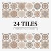 24 Pieces European Pattern Self-Adhesive Tile Sticker Waterproof And Oil-Proof Kitchen Bathroom Wall Decoration Matte Film Pvc Wall Sticker