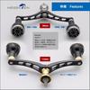 УСИЛЕННАЯ Рукоятка Катушки, Совместимая с Сериями Спиннинговых Катушек Shimano и Daiwa Arch Engine 98/110 мм, Рукоятка 24,5 мм, Катушки, (Черный и золотой, 98 мм) (HT26103)