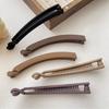 Women Elegant Matt Color Banana Claw Clips Matt Color Plastic Hair Barrettes Simple Solid Clips Ponytail Holder Accessories