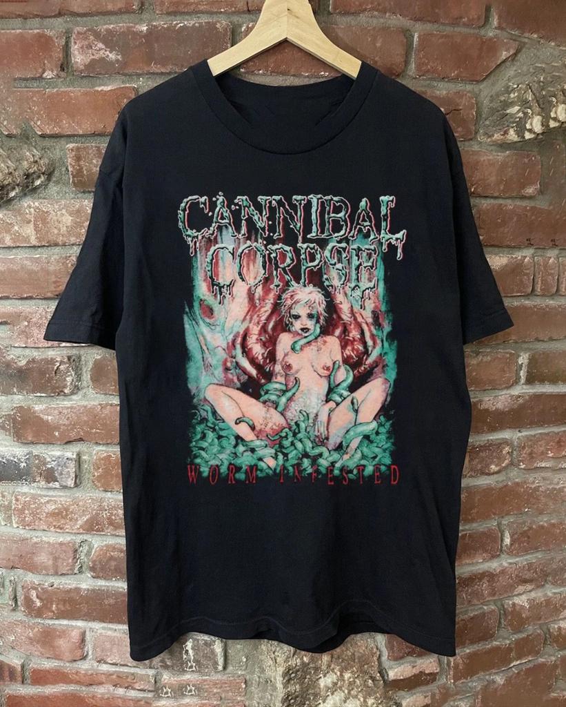 Футболка унисекс Cannibal Corpse группа Worm Infested Music Хлопок Подарочная футболка