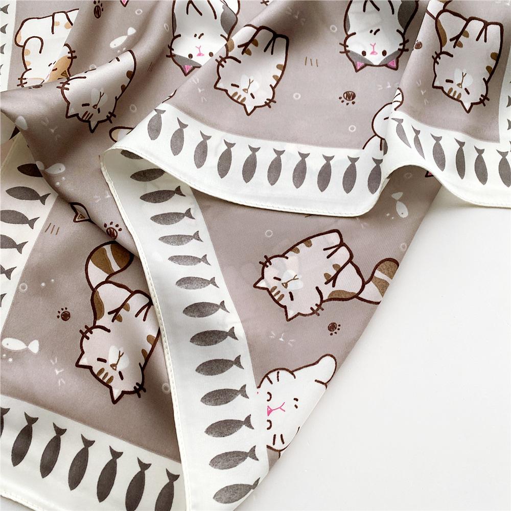 Fashion Decoration Scarf Hairband Tie Hair 70 Small Square Scarf Silk Scarf Women'S Spring And Autumn Versatile Small Scarf Professional Scarf