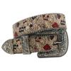 Оригинальный дизайн ремня с принтом музыкальных нот и стразами Y2K Personality Trend Pu Leather Belt