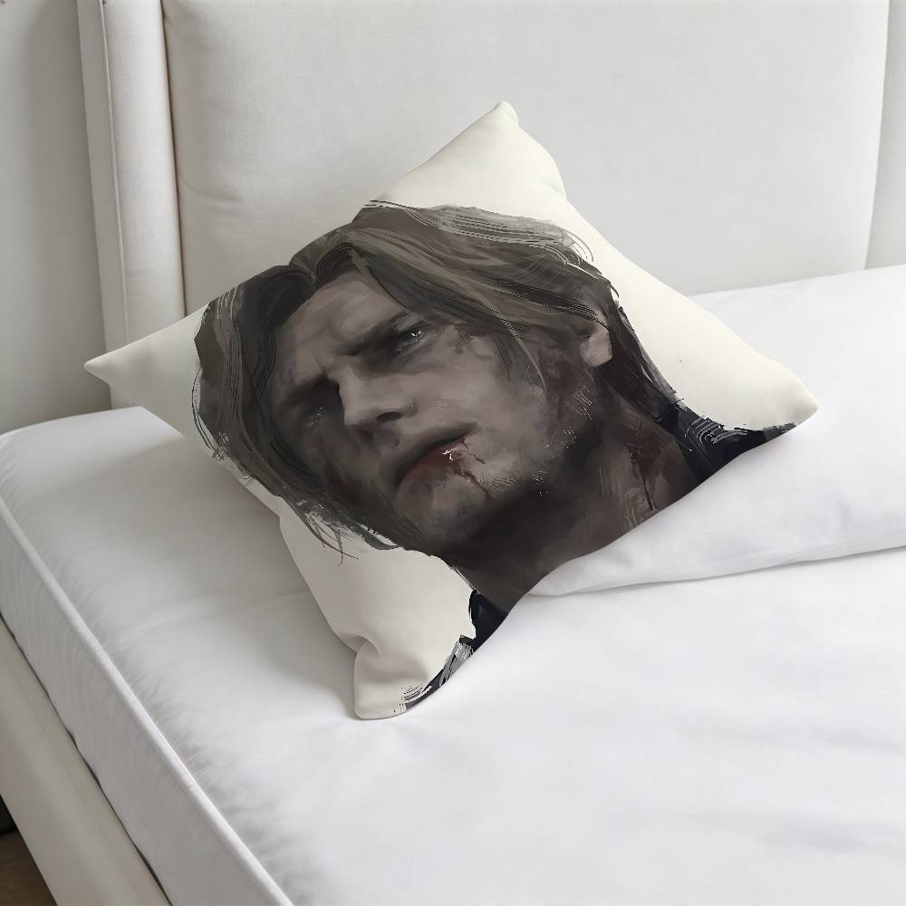 LLeon S Kennedy RRE Decorative Square Pillow Cover Soft Comfortable Pillow Case Sofa Bed Home Decoration