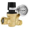 RV Water Pressure Regulator Professional Pressure Reducing Valve with Adjustable Handle and Gauge 3/4in GHT160PSI for RV Camper