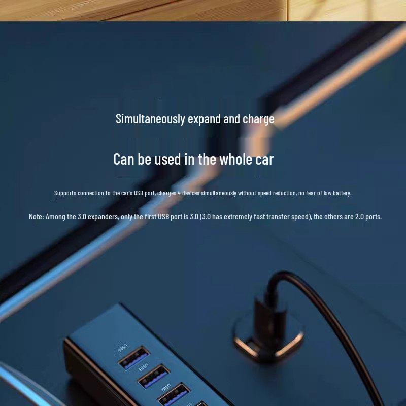 USB 3.0 удлинитель Type-C: Автомобильное зарядное устройство на 4 порта и адаптер для ноутбука