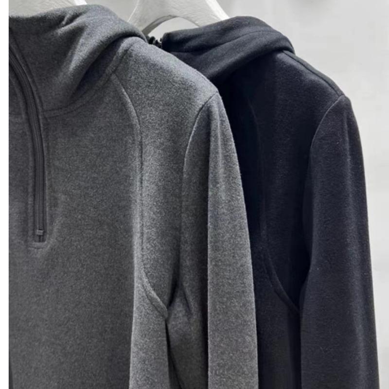 Women S Hooded Half Zip Long Sleeve T Shirt Winter Lady Style