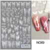 Nail Art Stickers Ins Spring Small White Flower Sunflower Butterfly Tough And Thin Series Adhesive Nail Stickers