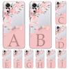 Чехол Cherry Flower Letter AB для Xiaomi Redmi Note 11 10 9 8 Pro 10S 9S 9A 9C 9T 10C K40 7 8T прозрачный мягкий силиконовый чехол для телефона