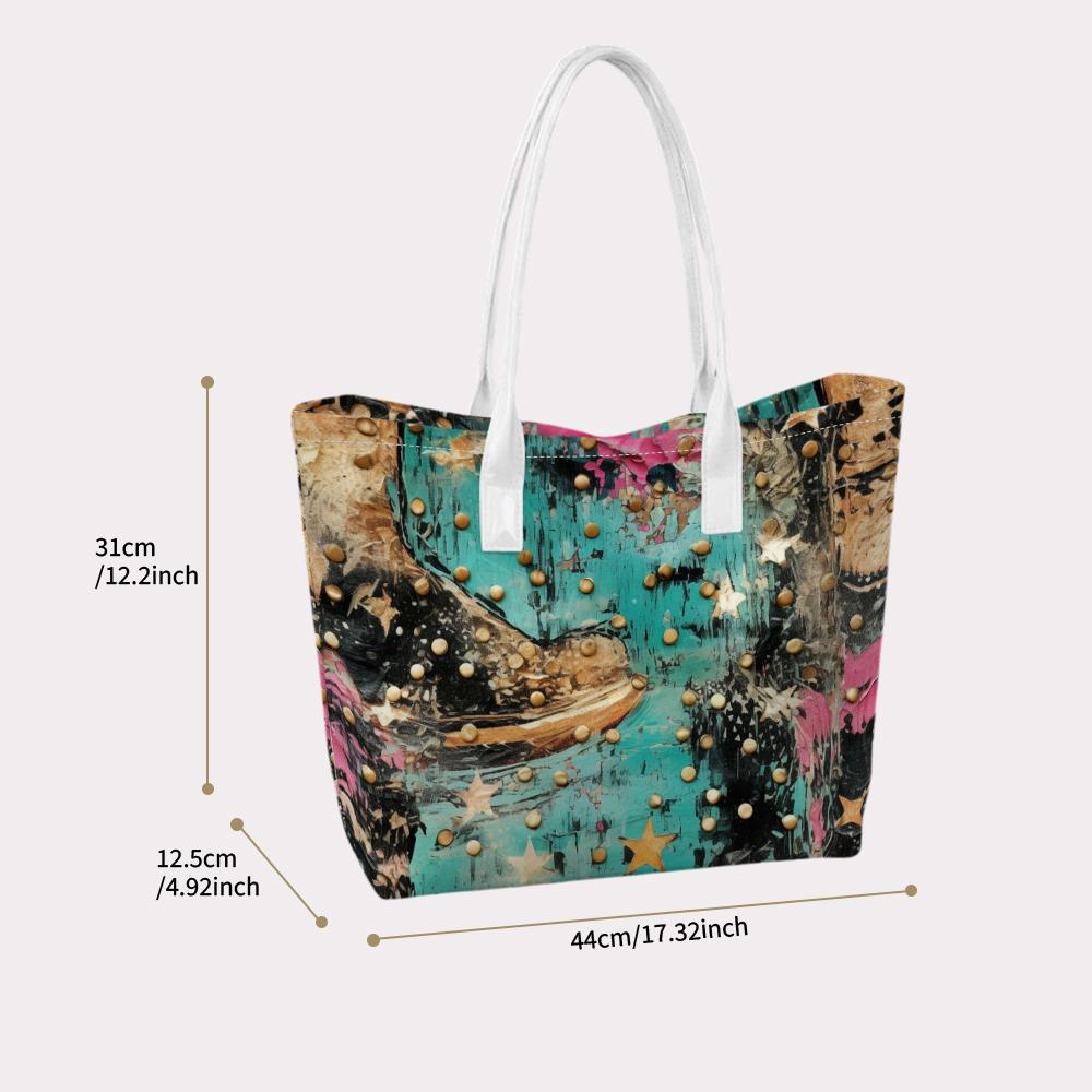 Boho Graffiti Art Tote Bag for Women Casual Daily Shopping Carryall