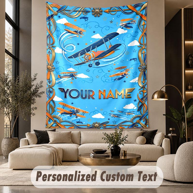 Fantasy Magic (176) Theme Wall Tapestry Customized With Name Text Personalized Hanging Tapestry For Bedroom Living Room Decor