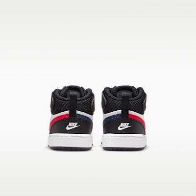 Nike Court Borough Mid 2 White Black University Red (TD)